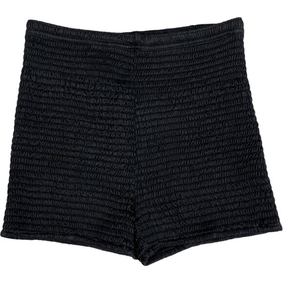 1Z45‎ Smocked Stretch High Rise Shorts Black M - Picture 1 of 3